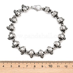 Pulseras de cadena de eslabones de acero inoxidable 304 para Halloween&nbsp;BJEW-D379-20A-AS