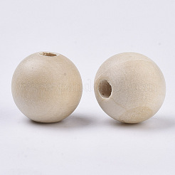 Perle di legno non finite naturali&nbsp;WOOD-Q038-16mm-A01