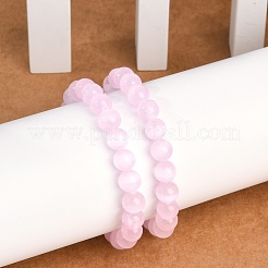 Bracelets extensibles en perles rondes de sélénite naturelle teintée pour femmes&nbsp;G-U005-02I