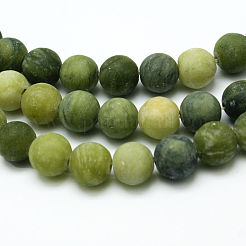 Redondas Taiwán naturales hebras de abalorios de jade helado&nbsp;G-M248-4mm-02