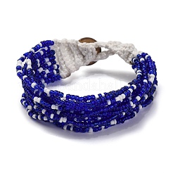 Mehrreihige Armbänder aus Glasperlen im Böhmen-Stil für Damen&nbsp;BJEW-G720-01D