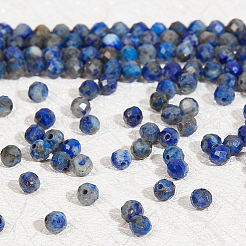 2 Strang natürliche Lapislazuli-Perlenstränge&nbsp;G-BBC0001-33
