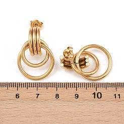 Boucles d'oreilles à tige torsadées en acier inoxydable 304&nbsp;EJEW-P324-06G