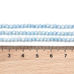 Brins de perles de verre bicônes électrolytiques&nbsp;GL-T021-2.5x3mm-16-17
