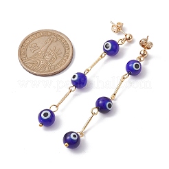 Boucles d’oreilles pendantes au chalumeau mauvais œil&nbsp;EJEW-JE05672