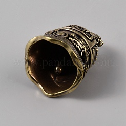 Estilo tibetano colgantes de la campana de latón&nbsp;KK-WH0101-074D