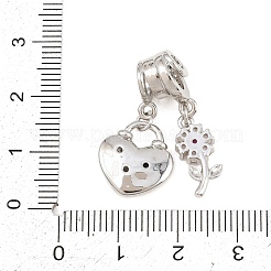 Pendentifs avec zircon cubiques à micro-pavés en laiton&nbsp;KK-Z151-11P