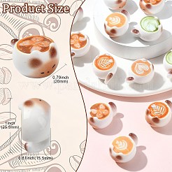 20 pièce 5 styles de décorations d'affichage de café en résine en forme de chat&nbsp;AJEW-CJ0001-65