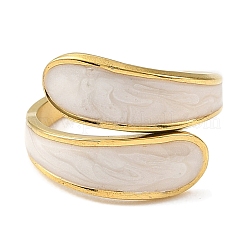 Bague ouverte en acier inoxydable 304 avec placage ionique (IP) pour femme&nbsp;RJEW-F166-14G-01