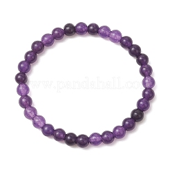 Braccialetti elastici con perline di quarzo naturale per donne e uomini&nbsp;BJEW-JB12965-01