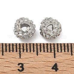 Perles de zircone cubique claires en laiton&nbsp;KK-D228-15P