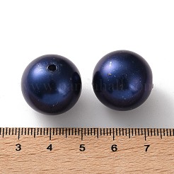 Perles rondes en plastique ABS d'imitation perle&nbsp;OACR-XCP0001-15