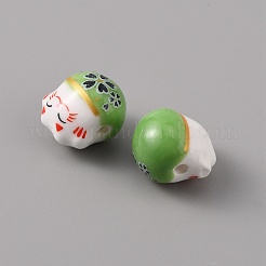 Perline porcellana fatto a mano&nbsp;PORC-WH0016-02F