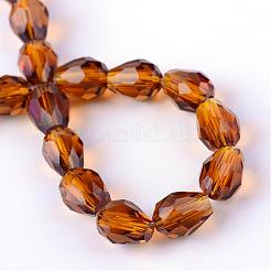 Chapelets de perles en verre transparent&nbsp;GLAA-R024-6x8mm-M
