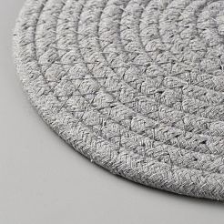 Sottobicchieri rotondi in cotone intrecciato&nbsp;AJEW-WH20020-321A