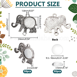 DIY Blank Elefanten Legierung Verbinder Charms Herstellungsset&nbsp;DIY-GA0006-81