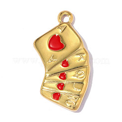 Pendentifs en acier inoxydable 304 émaillés&nbsp;STAS-OY018-02G