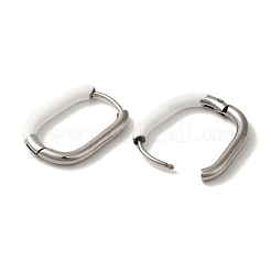 Pendientes de aro de acero inoxidable 304 y esmalte para mujer&nbsp;EJEW-S237-14P-E