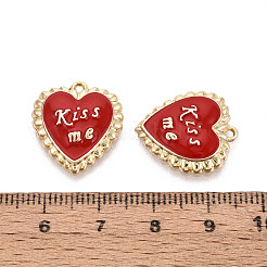 Valentinstag-Email-Anhänger aus Legierung&nbsp;ENAM-T024-18A-G