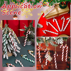 4 ensemble de 4 décorations suspendues en forme de canne à sucre en plastique de couleurs&nbsp;FIND-SC0013-42B