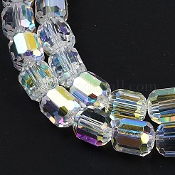 Chapelets de perles en verre électroplaqué&nbsp;GLAA-G112-07H