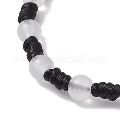 2 bracelet réglable en corde de nylon tressée pour femmes et hommes&nbsp;BJEW-JB11430