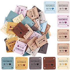 60 pieza de etiquetas de microfibra de 10 colores&nbsp;DIY-CL0002-04