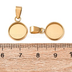Pendentifs cabochons en acier inoxydable 304&nbsp;STAS-L282-010G-03