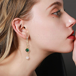 16 paio di ganci per orecchini in ottone a 2 colori&nbsp;KK-FH0005-54