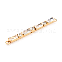 Connettori in ottone trasparente cubic zirconia&nbsp;ZIRC-G170-25G