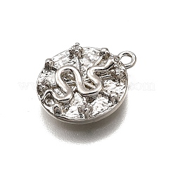 Pendentifs en laiton zircon cubique transparent&nbsp;KK-G530-02P