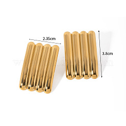 Boucles d'oreilles à tige rectangulaires à rayures en acier inoxydable 304&nbsp;TX3446-1