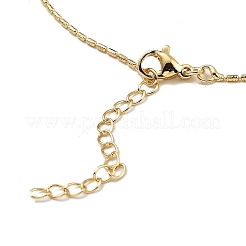 Halsketten mit Anhänger aus vergoldetem Messing mit Mikropavé und Zirkonia&nbsp;LS-NJEW-L178-02G-03