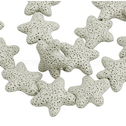 Brins de perles de pierre de lave naturelle&nbsp;G915-1
