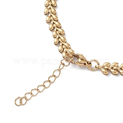 Ionenbeschichtung (IP) 304 Edelstahl-Kettenarmbänder für Männer und Frauen&nbsp;STAS-B039-08G