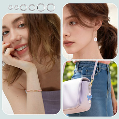 12 anneau de jonction ouvert en laiton de 3 styles&nbsp;KK-TA0008-82P