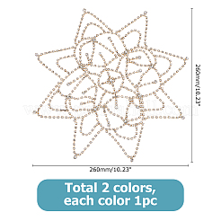 2 pz 2 colori cerchietti con nappe in strass in ottone per donna&nbsp;OHAR-HS0001-06