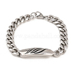 Bracciali a catena cubana in acciaio inossidabile 304 per uomo e donna&nbsp;BJEW-G766-05P-03
