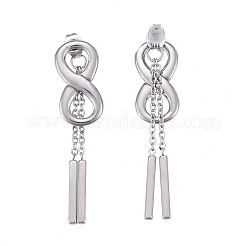 Orecchini a nappa con catena in acciaio inossidabile 304&nbsp;EJEW-I248-30
