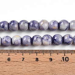 Chapelet de perles en verre baking paint&nbsp;DGLA-N003-8mm-C08