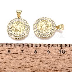 Messing micro pave klare zirkonia anhänger&nbsp;KK-N287-43G-04
