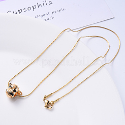 Collier à maillons Boston en acier inoxydable 304 avec placage sous vide PVD&nbsp;NJEW-S420-005D-G