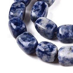 Natürliche blaue Fleck Jaspis Perlen Stränge&nbsp;G-T138-101