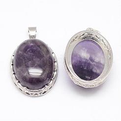 Natürlichen Amethyst Edelsteinanhänger&nbsp;G-D851-42