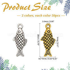 100 pz 2 stili pendenti in lega di stile tibetano&nbsp;TIBEP-ME0001-13