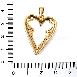 Pendenti in zirconi cubici trasparenti in micro pavè di ottone&nbsp;KK-H267-043A-G