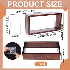 Holzvitrinen mit doppelten durchsichtigen Acryl-Schiebedeckeln&nbsp;ODIS-PH0009-25