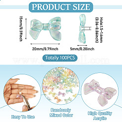 100pcs perles acryliques transparentes de placage uv&nbsp;OACR-TA0001-69