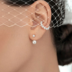 Ensemble d'oreilles et de collier en argent sterling orné de zircons&nbsp;SP9186-4