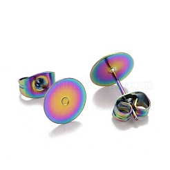 Ionenplattierung (IP) Regenbogenfarbe 304 Edelstahl Ohrstecker Zubehörse&nbsp;STAS-K238-02C
